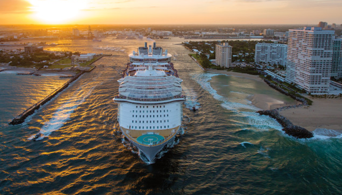 Visão aérea de Fort Lauderdale, Royal Caribbean.